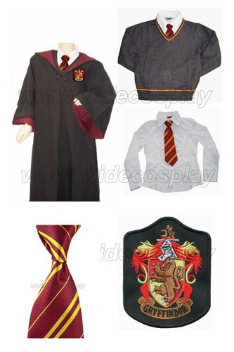 Gryffindor Cosplay Robe Cloak Pullover Sweater Shirt Necktie from Harry Free Shipping for Halloween and Christmas