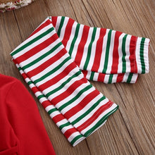 Load image into Gallery viewer, TANGGETU ship kids girls clothes sets autumn Baby Girls Outfit Fawn Print T-shirt Top+Dot Leggings Pants Christmas Set S40