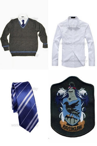 Free Shipping Harry Ravenclaw Luna Lovegood Cosplay Pullover Sweater Shirt Custom Made for Halloween and Christmas