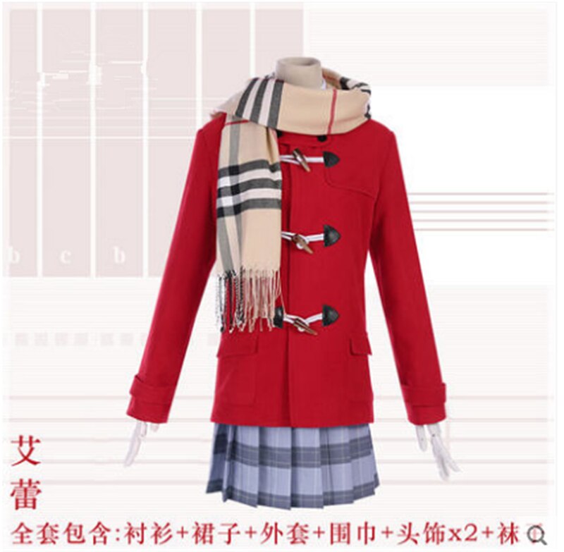 Ereshkigal FGO cosplay Fate/Grand Order Ereshkigal daily winter set shirt coat scarf skirt socks uniform new year Christmas cost