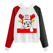 Load image into Gallery viewer, New Women Coats Christmas Blouses Ladies Sweatershirts Print Hooded Long Sleeves Sweatshirt Hooded Pullover Tops Outwear Shirts