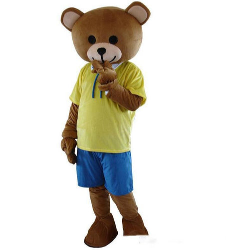 High quality hot Teddy Bear In Shirt Shorts Adult Cartoon Mascot Costume