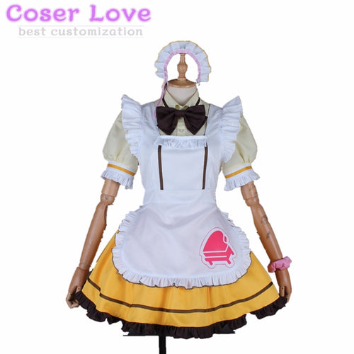 LoveLive Sunshine Aqours Sakurauchi Riko Coffee Shop Dessert Striped Maid Cosplay Carnaval Costume Halloween Christmas Costume