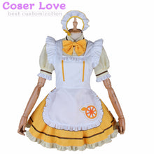 Load image into Gallery viewer, LoveLive Sunshine Aqours Takami Chika Coffee Shop Dessert Striped Maid Cosplay costume Carnaval Halloween Christmas