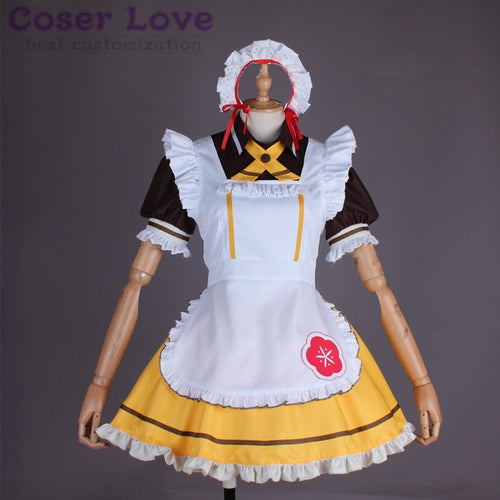 LoveLive Sunshine Aqours Kurosawa Dia Coffee Shop Dessert Striped Maid Cosplay Costume Halloween Christmas  Carnaval Costume