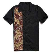 Load image into Gallery viewer, AOWOFS Mens Hawaiian Shirts Black Big and Tall Men Clothing Short Sleeve Large Panel Casual Flowers Shirts Plus Size Retro Style