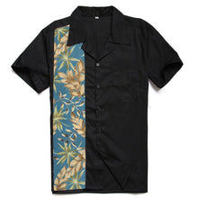 Load image into Gallery viewer, AOWOFS Mens Hawaiian Shirts Black Big and Tall Men Clothing Short Sleeve Large Panel Casual Flowers Shirts Plus Size Retro Style